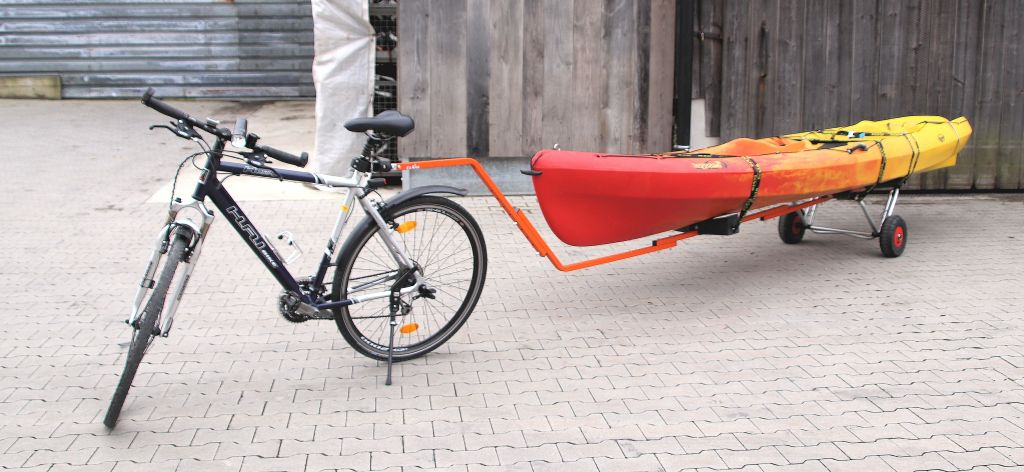 ECKLA-Follower the new Bicycle-Trailer for Canoes, and Surfboard's